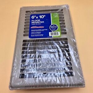 TruAire 6x10 Floor Register Brown‎ Paintable  SmoothGlide 2 Way Air Deflection